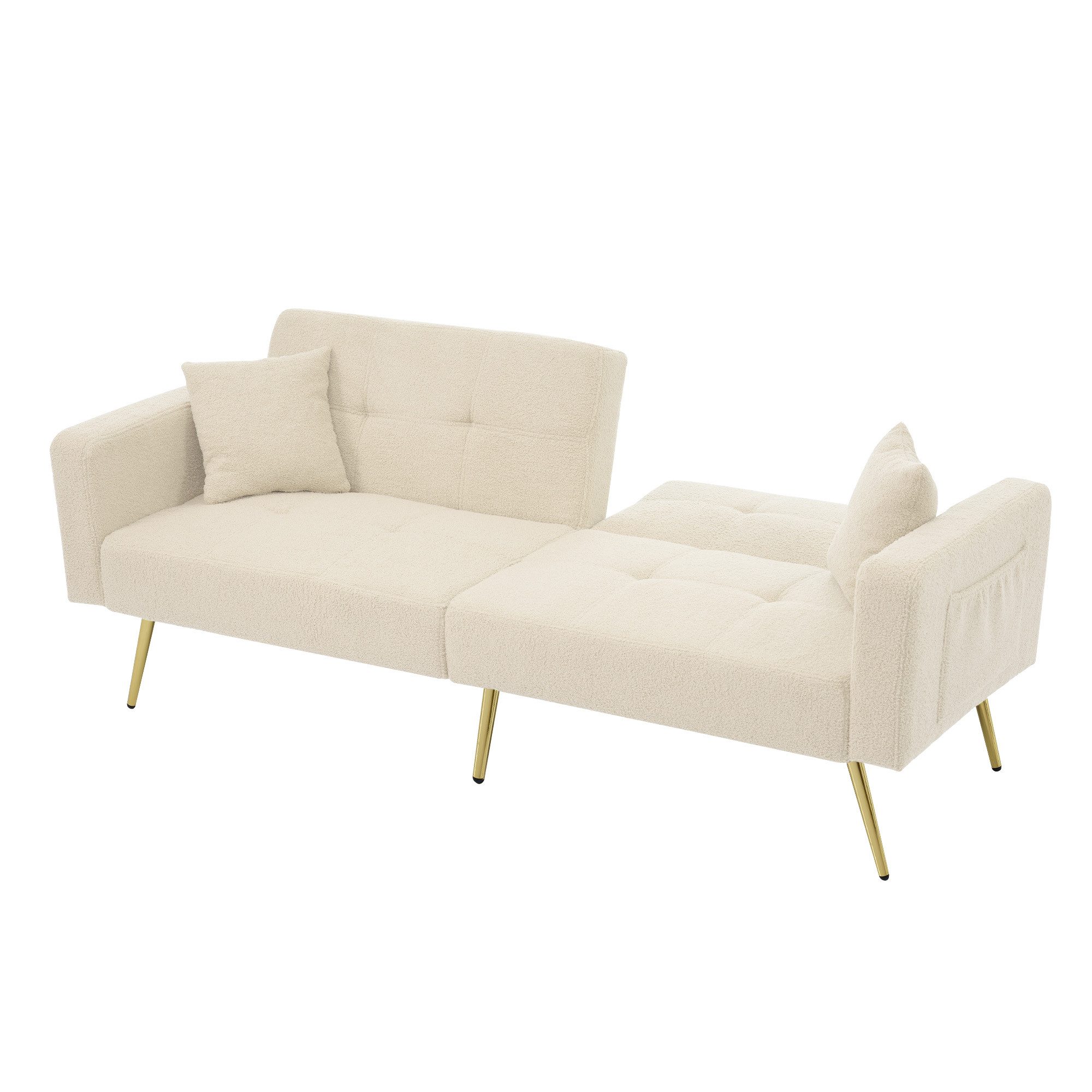 MC Star Schlafsofa Schlafsofa mit Bettfunktion, verstellbarem Winkel, golde günstig online kaufen