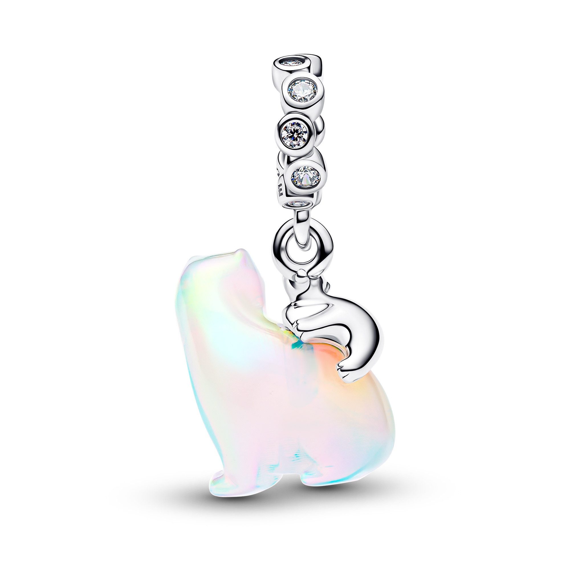 Pandora Kettenanhänger Silber Charm-Polarbär Mutter & Junges