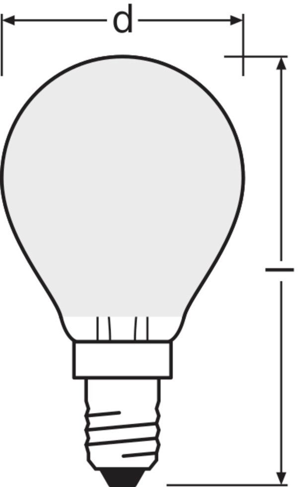 Osram LED-Leuchtmittel Osram LED Leuchtmittel Retrofit CLP 25 E14 2,5W, Nicht dimmbar