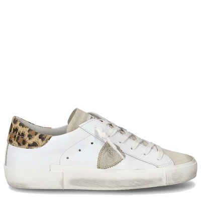 PHILIPPE MODEL Sneaker PRSX LOW Blanc Brun Sneaker