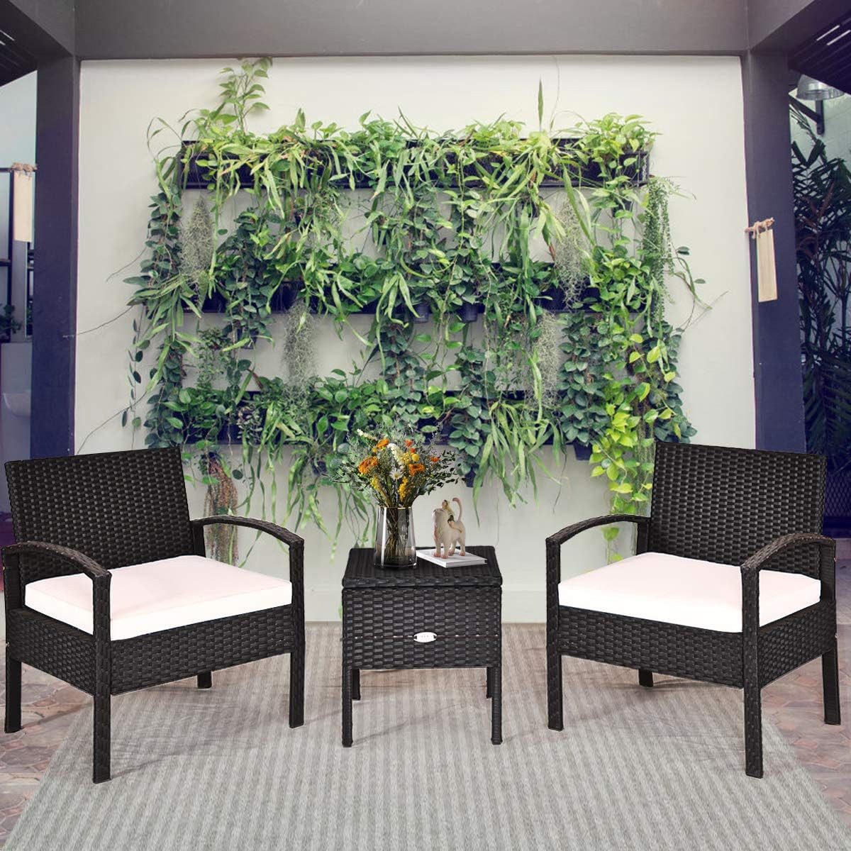KOMFOTTEU Gartenstuhl, Gartenmöbel-Set mit Kissen & günstig online kaufen