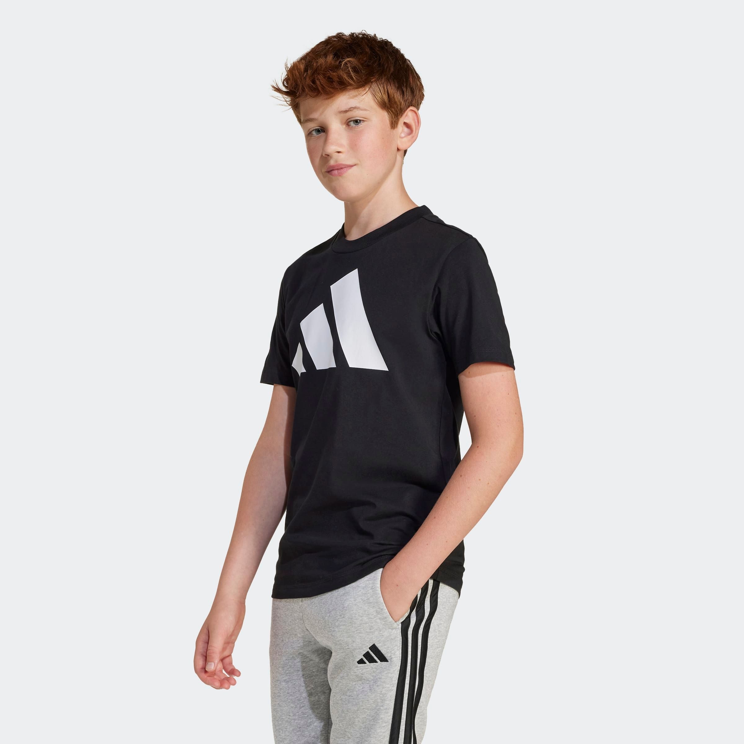 adidas Sportswear T-Shirt J BL TEE 160 für Kinder und Teens, mit Rundhalsausschnitt, aus 100 % Baumwolle