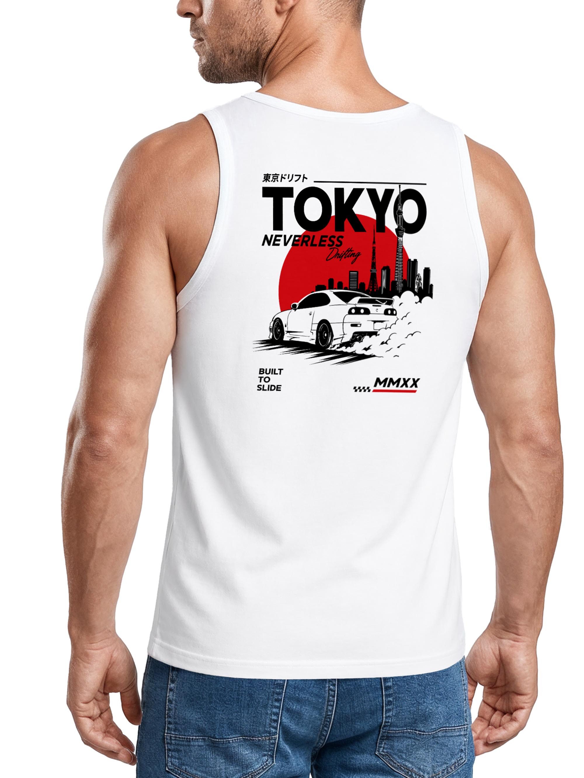 Neverless Tanktop Tanktop Herren mit Grafik-Print - Design Tokyo Drift - Trägershirt mit Print