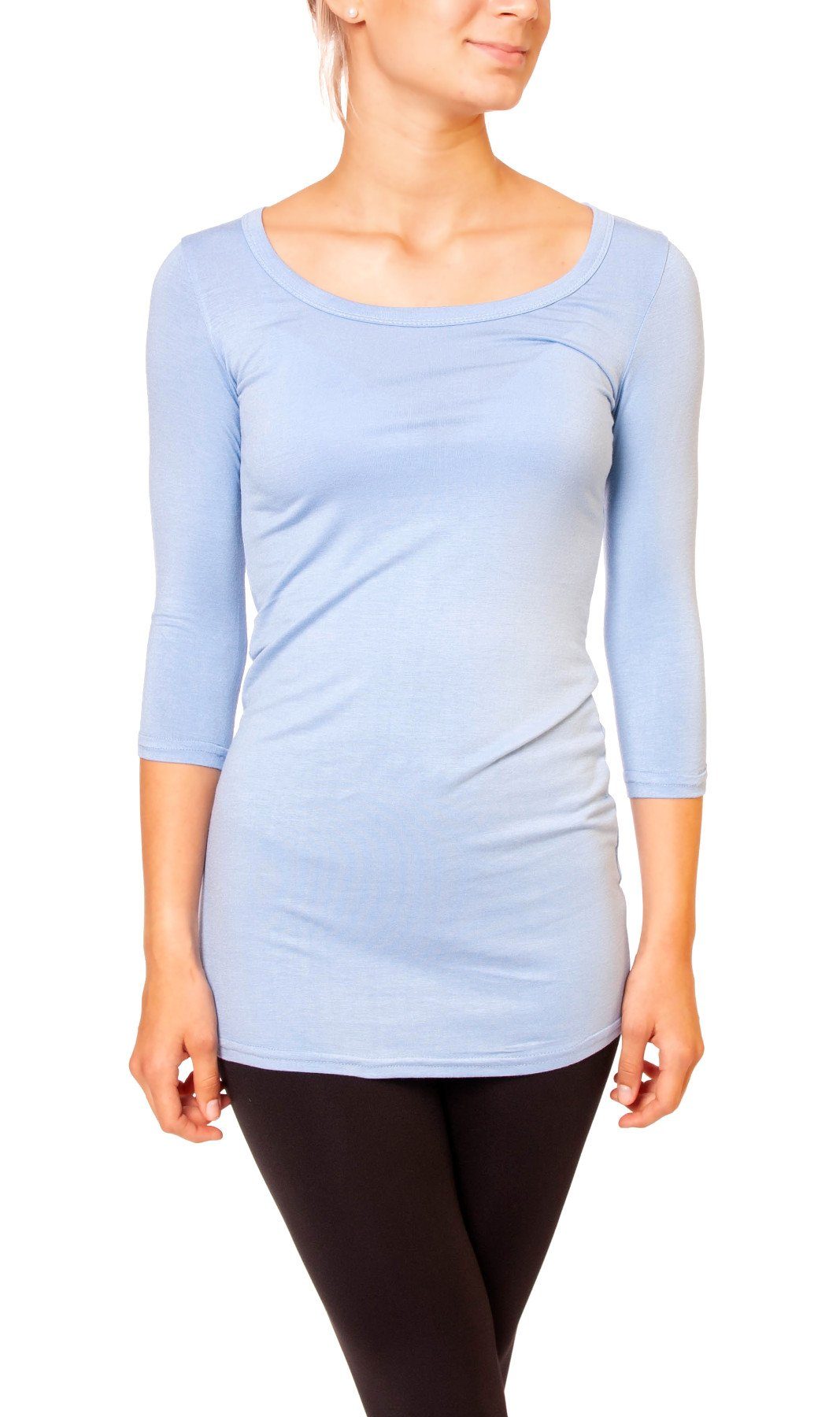 Muse Rundhalsshirt Basic 3/4 Arm Longshirt günstig online kaufen