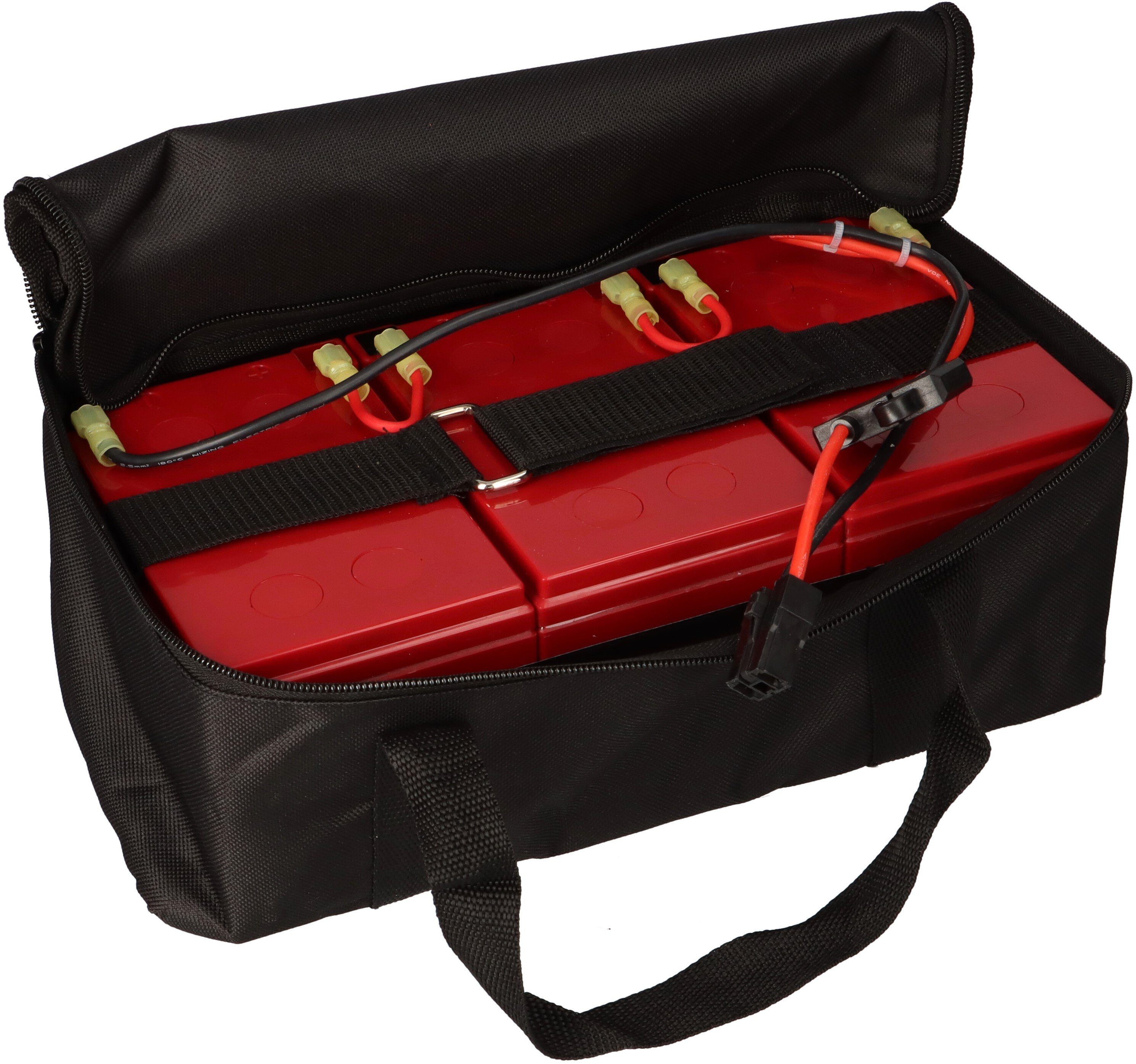 Akkuman.de Akkusatz für Mach1 36V Akkupack Elektro Scooter 3x 12V 15Ah + Tasche Elektromobil-Akku