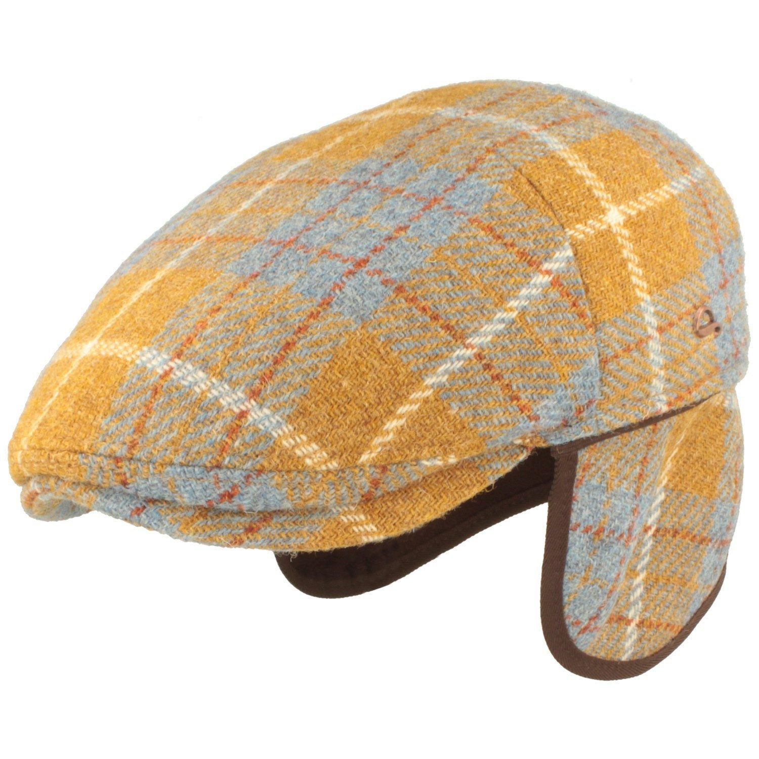 Göttmann Schiebermütze Einteilige Schiebermütze Haywood aus Harris Tweed mit Ohrenschutz