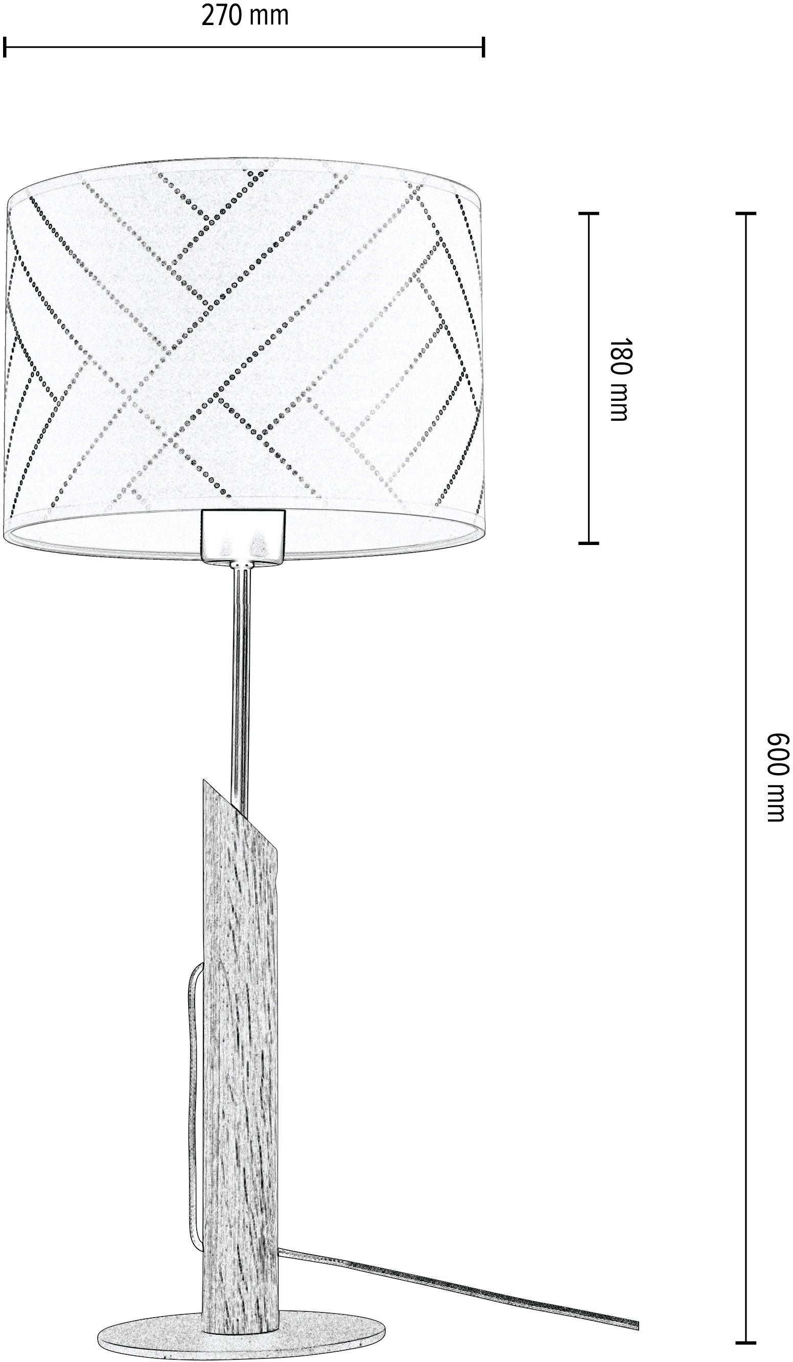 FSC®-Zertifikat, mit BRITOP Eichenholz aus Tapete ohne laminierter Schirm Leuchtmittel, Aus PUNTO, Tischleuchte LIGHTING