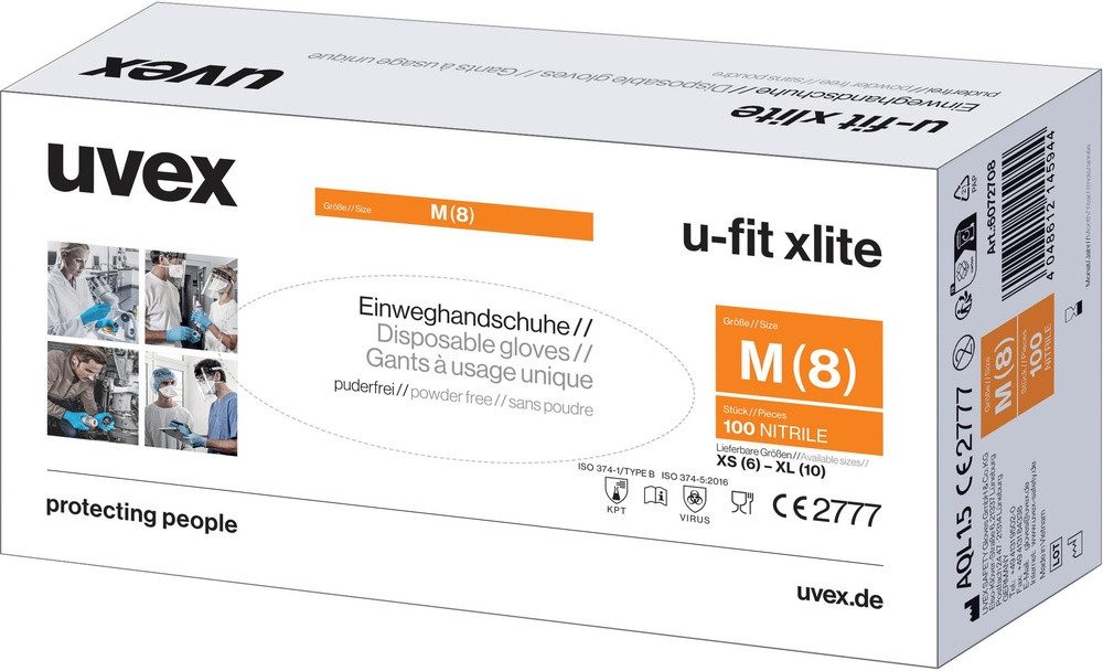 Uvex Arbeitshandschuh-Set U-Fit Xlite CR-Einweg - Nitril