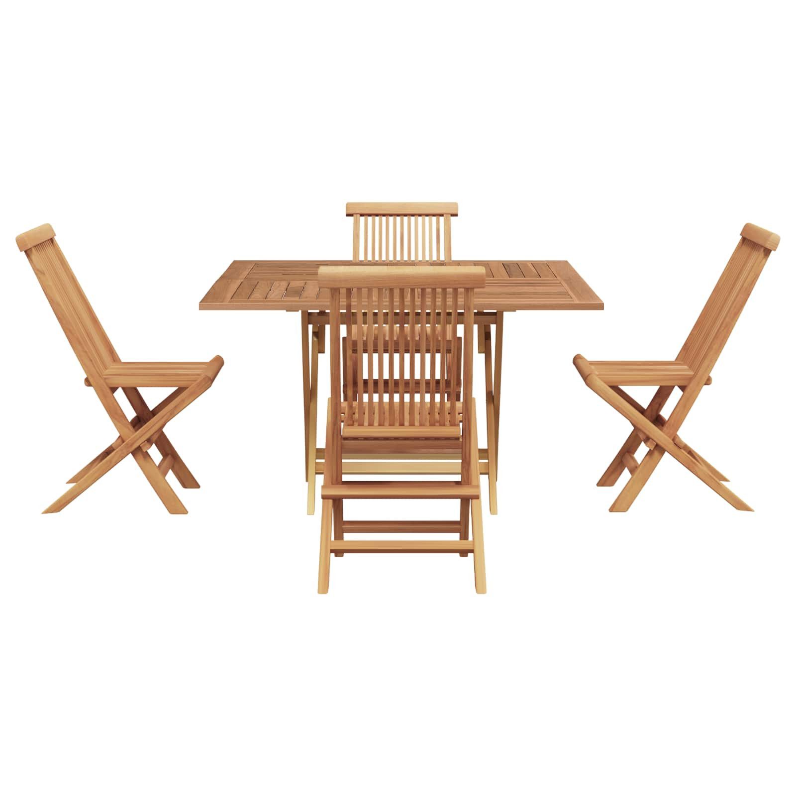 vidaXL Gartenlounge-Set Garten Essgruppe Braun Massivholz