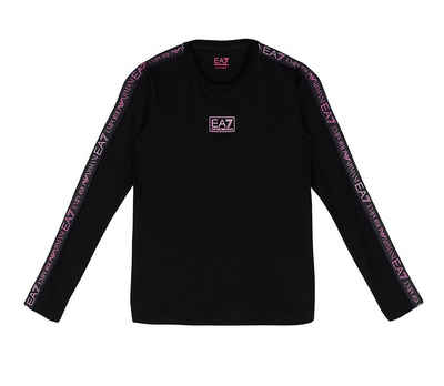 Emporio Armani Langarmshirt EA7 Emporio Armani Kids T-Shirt schwarz pink series Adler Logoprint