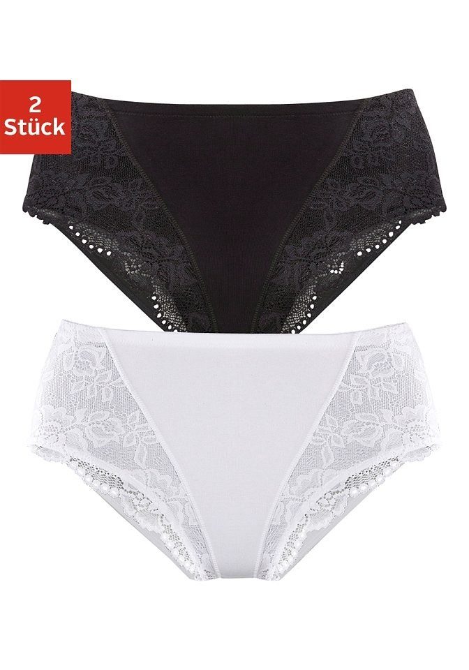 petite fleur Formslip (Packung, 2-St) Bodyforming Slip aus elastischer Baumwolle schwarz, weiß