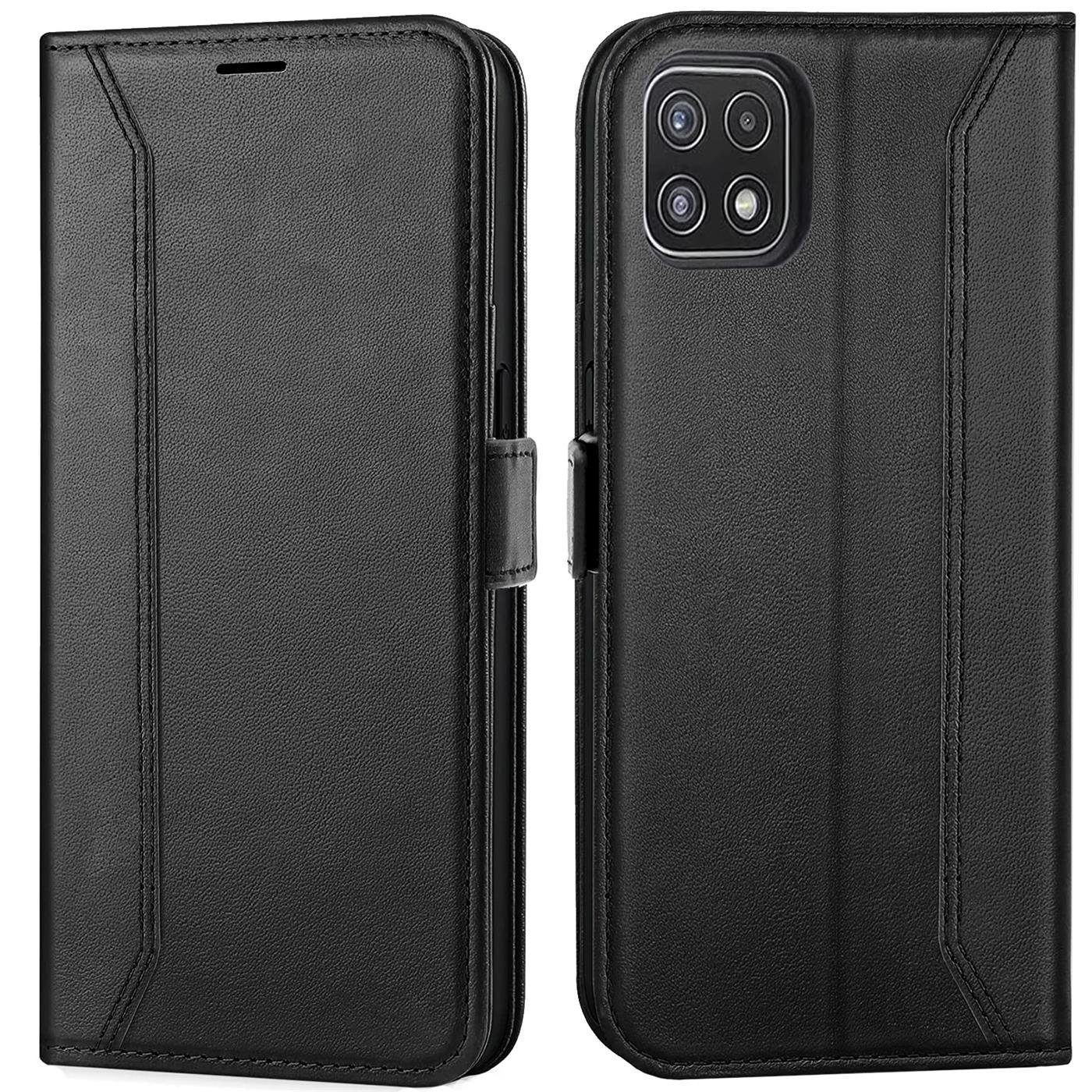 CoolGadget Handyhülle Book Case Elegance Tasche für Samsung Galaxy A22 5G 6,6 Zoll, Hülle Magnet Klapphülle Flip Case für Samsung A22 5G Schutzhülle