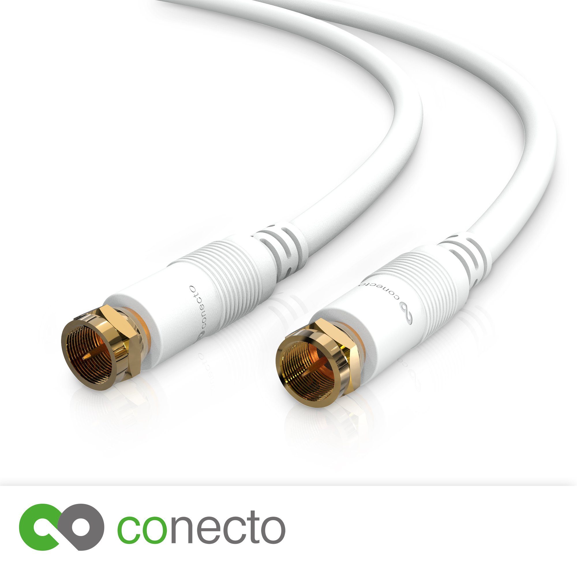conecto conecto HQ SAT Antennenkabel - 4K UHD 1080p FULL HD HDTV 3D - (F-Steck SAT-Kabel, (100 cm)