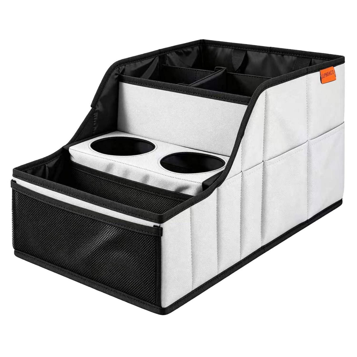 LuxusKollektion Rücksitzorganizer Auto Organizer Hellgrau faltbar