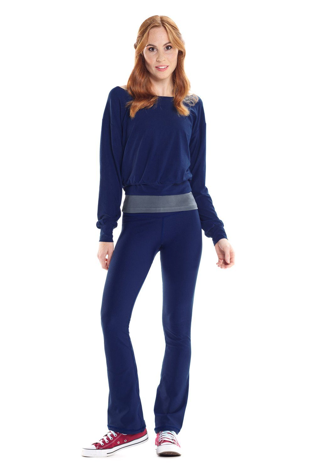 blue Winshape Functional dark Light Soft LS003LS Longsleeve and