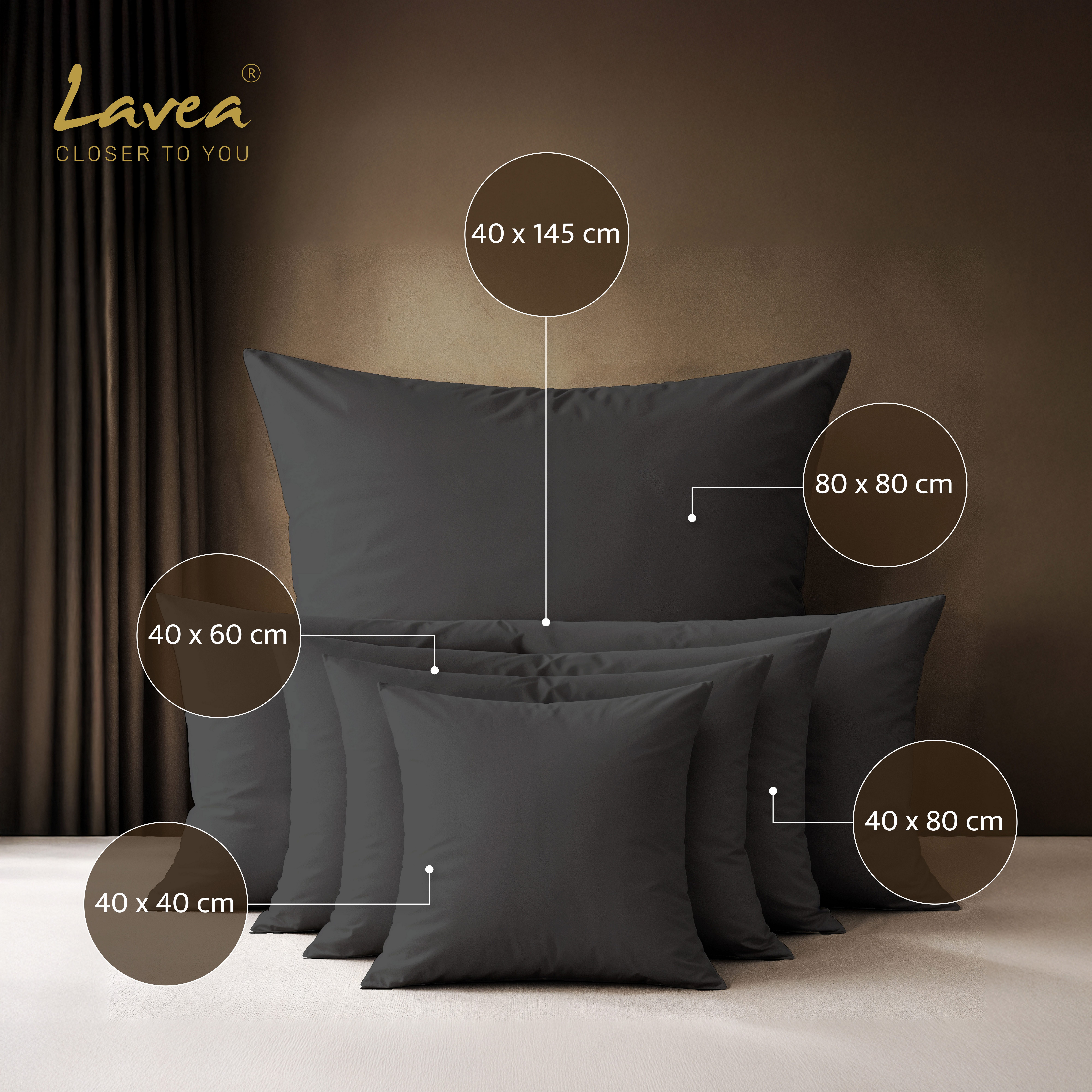 Lavea Kissenbezug 2er Set 100% Baumwolle flauschig, Jasmin, Kissenhülle, Kissenbezüge, (2 Stück), pflegeleicht, langlebige Qualität, mit Reißverschluss