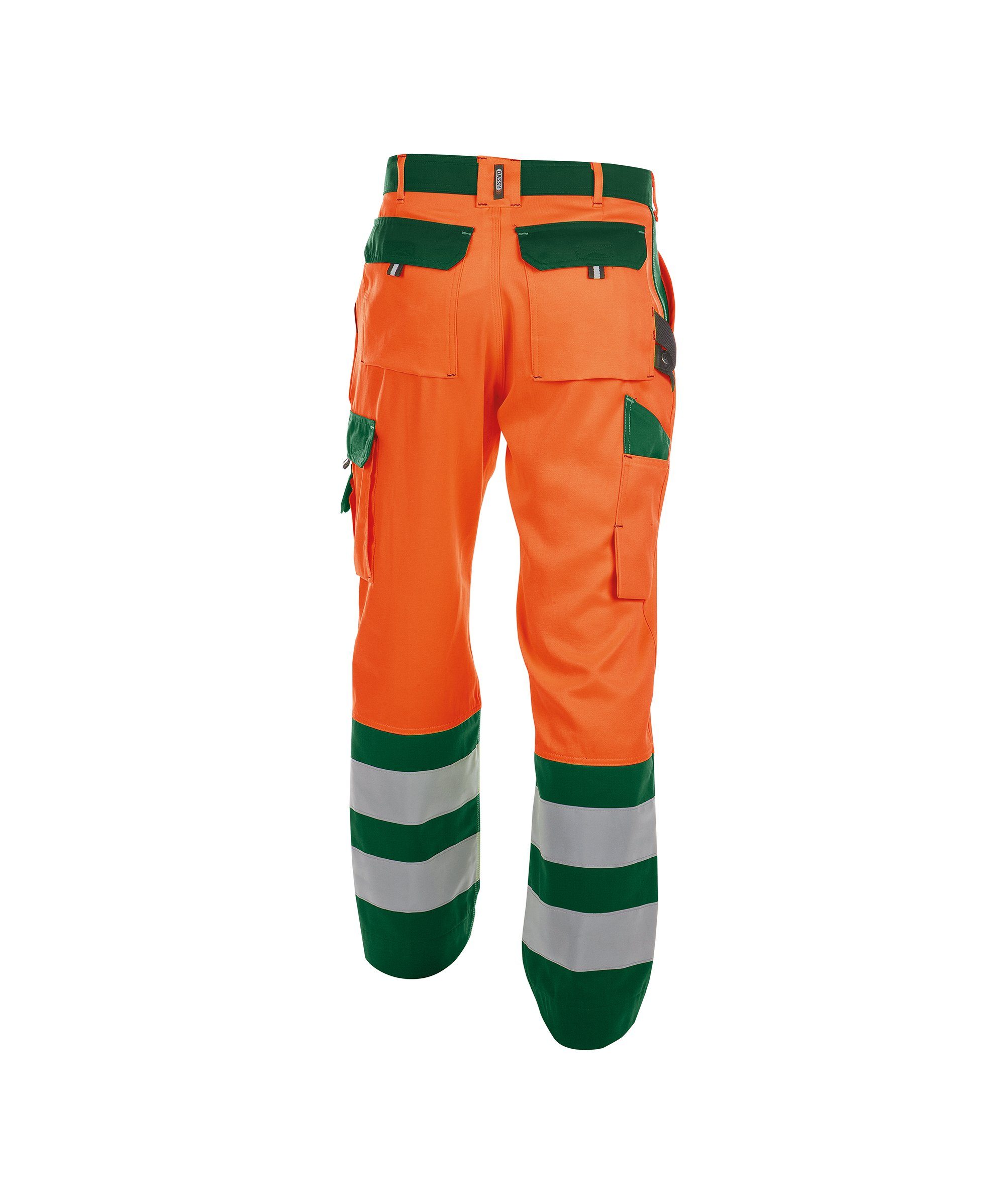 Lancaster Warnschutzhose Arbeitshose neonorange/flaschengrün Dassy (1-tlg)