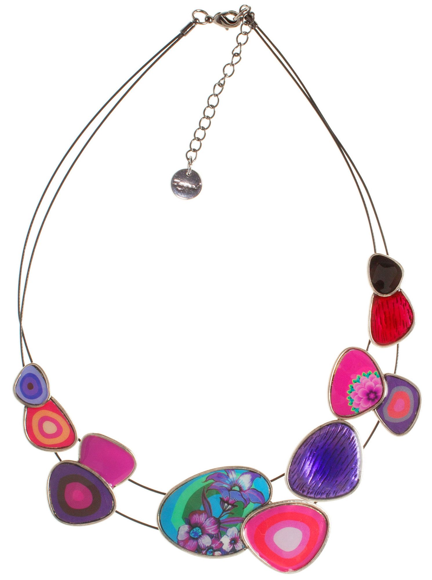 Desigual Collier Bolas Fresh, Collier Schmuckdrähte Boho-Touch antik versilbert