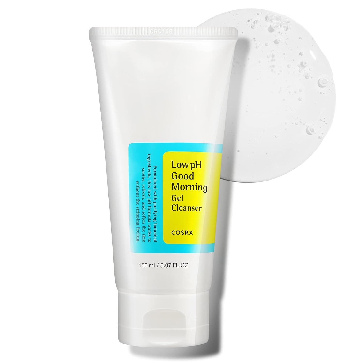 Cosrx Gesichtsreinigungsgel Low pH Good Morning Gel Cleanser – Sanftes Reinigungsgel mit Teebaumöl, & BHA für klare Haut – Hautschonende Formel mit pH-Wert
