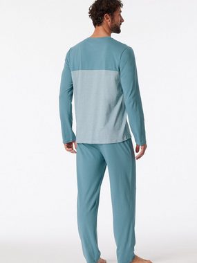 Schiesser Pyjama Rundhals - 95/5 Nightwear (2 tlg) schlafanzug schlafmode bequem