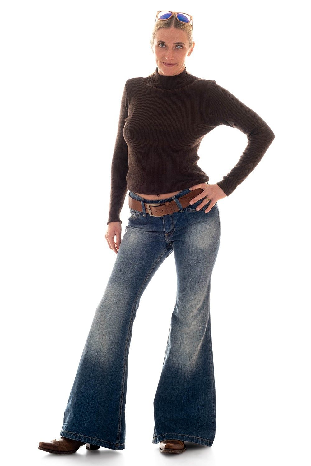 Comycom Schlagjeans Damen STAR HIGHWAY