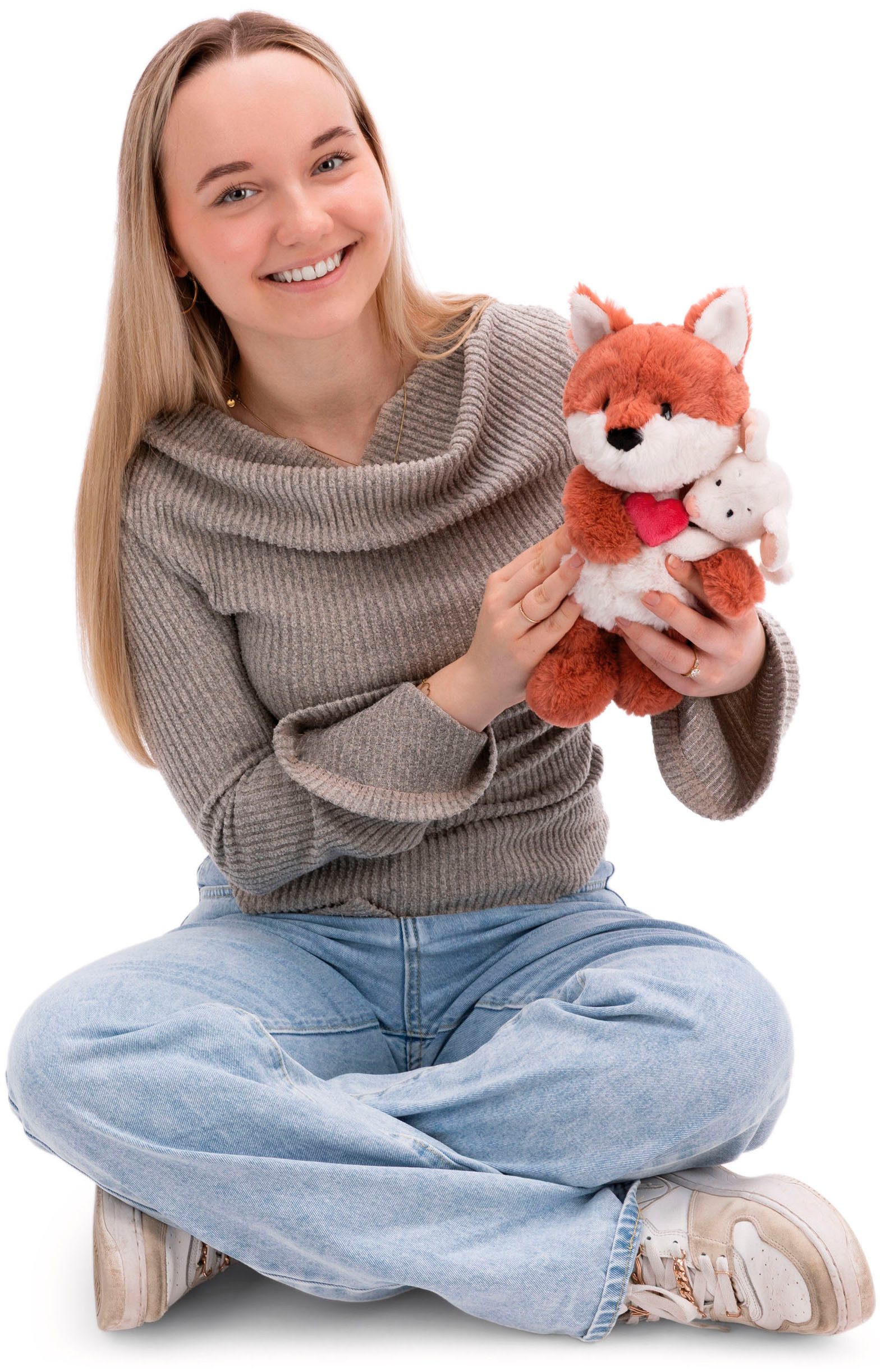 Nici Kuscheltier Love, Love Fuchs Miro 28cm mit Herz und Love Maus Mira 15cm
