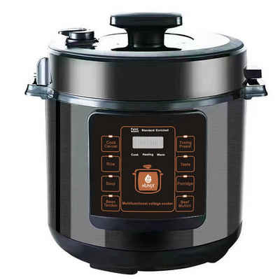 Sross Reiskocher Digitaler Reiskocher mit Dampfgarer weiß,Multikocher 6 Liter, Schnellkochtopf,Warmhaltefunktion, Timer,8 Automatische Programme