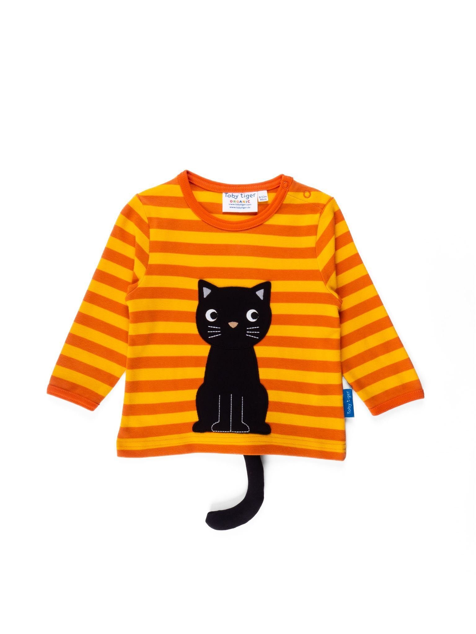 Toby Tiger Langarmshirt Langarmshirt mit Katzen Applikation | Shirts