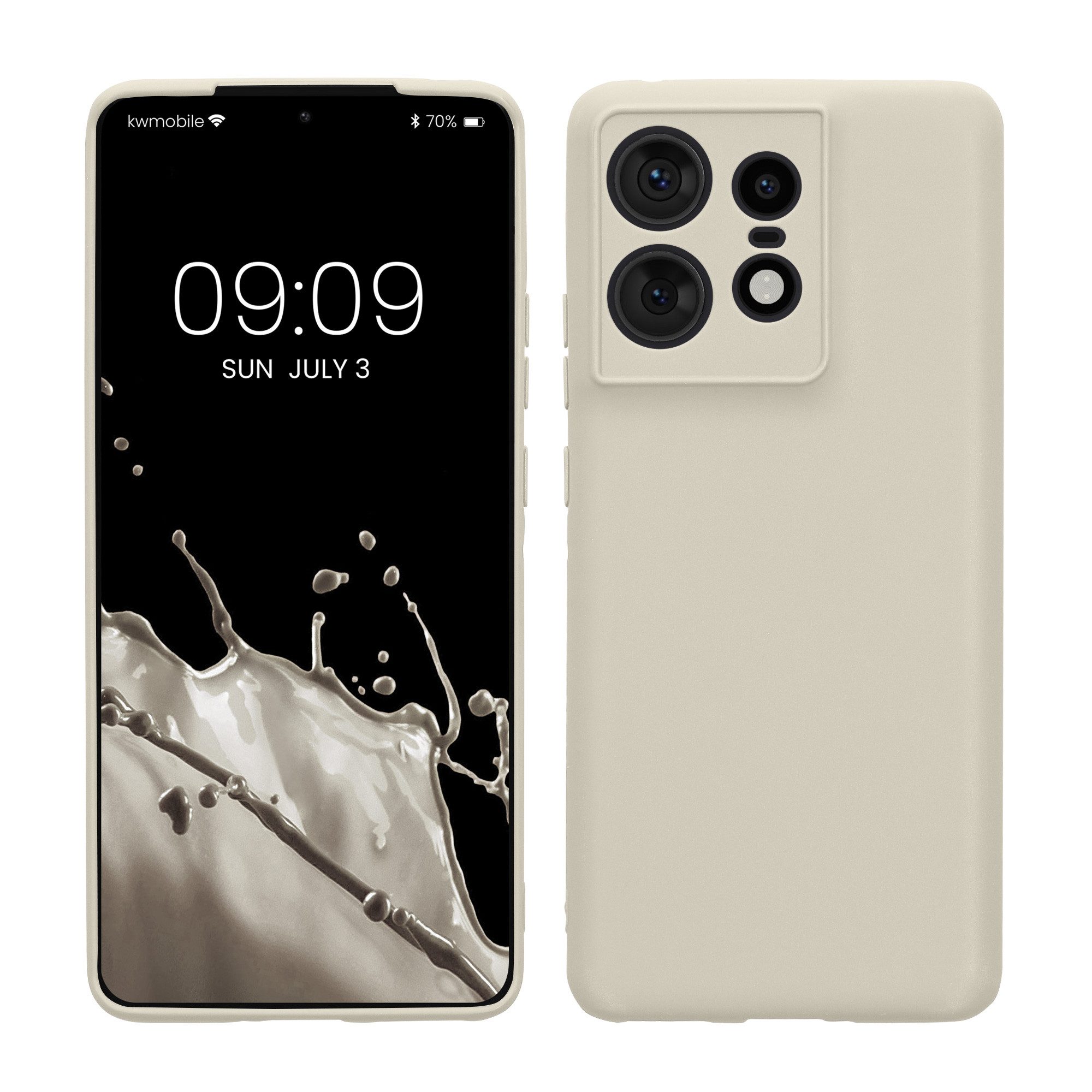 kwmobile Handyhülle Handyhülle für Motorola Edge 50 Pro Hülle, Weiches Handy Silikon Case - Schutzhülle Cover