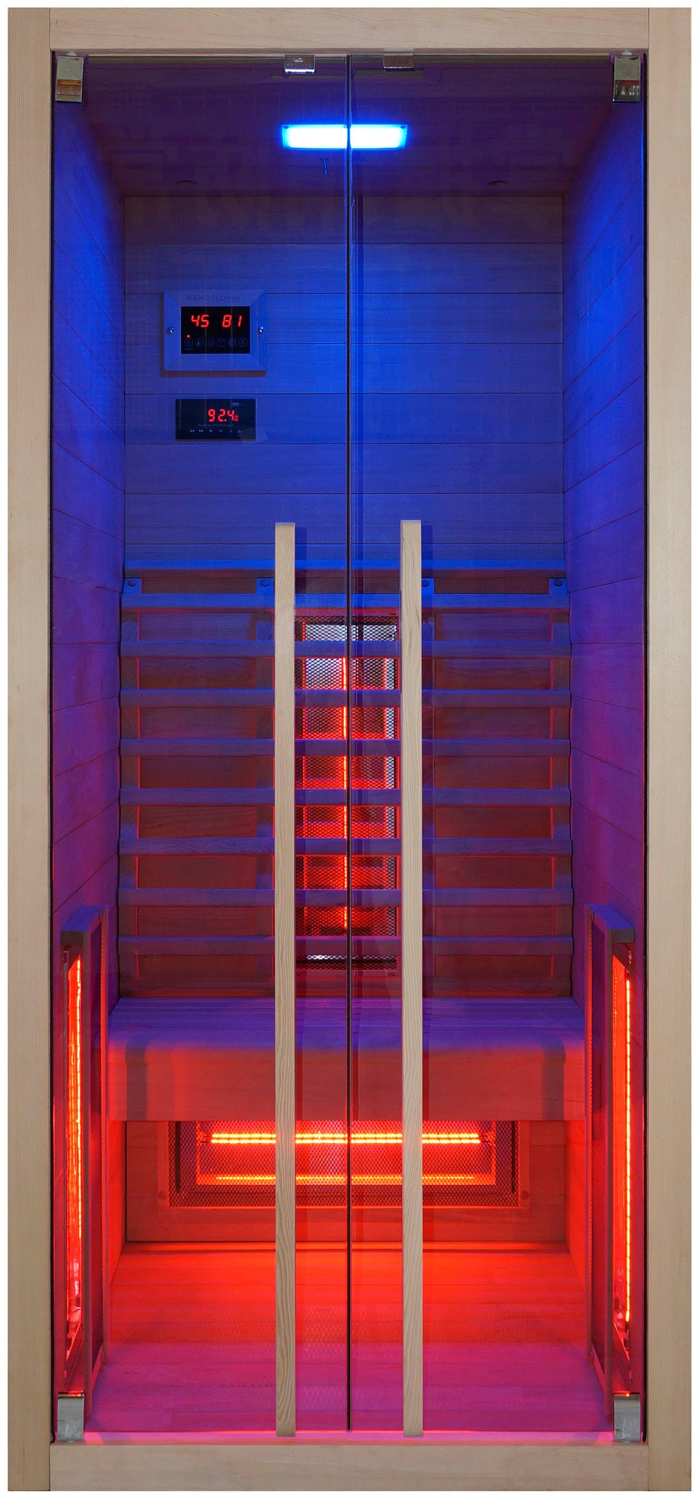 Sanotechnik Infrarotkabine RUBY 1, BxTxH: 100 x 90 x 195 cm, für 1 Person