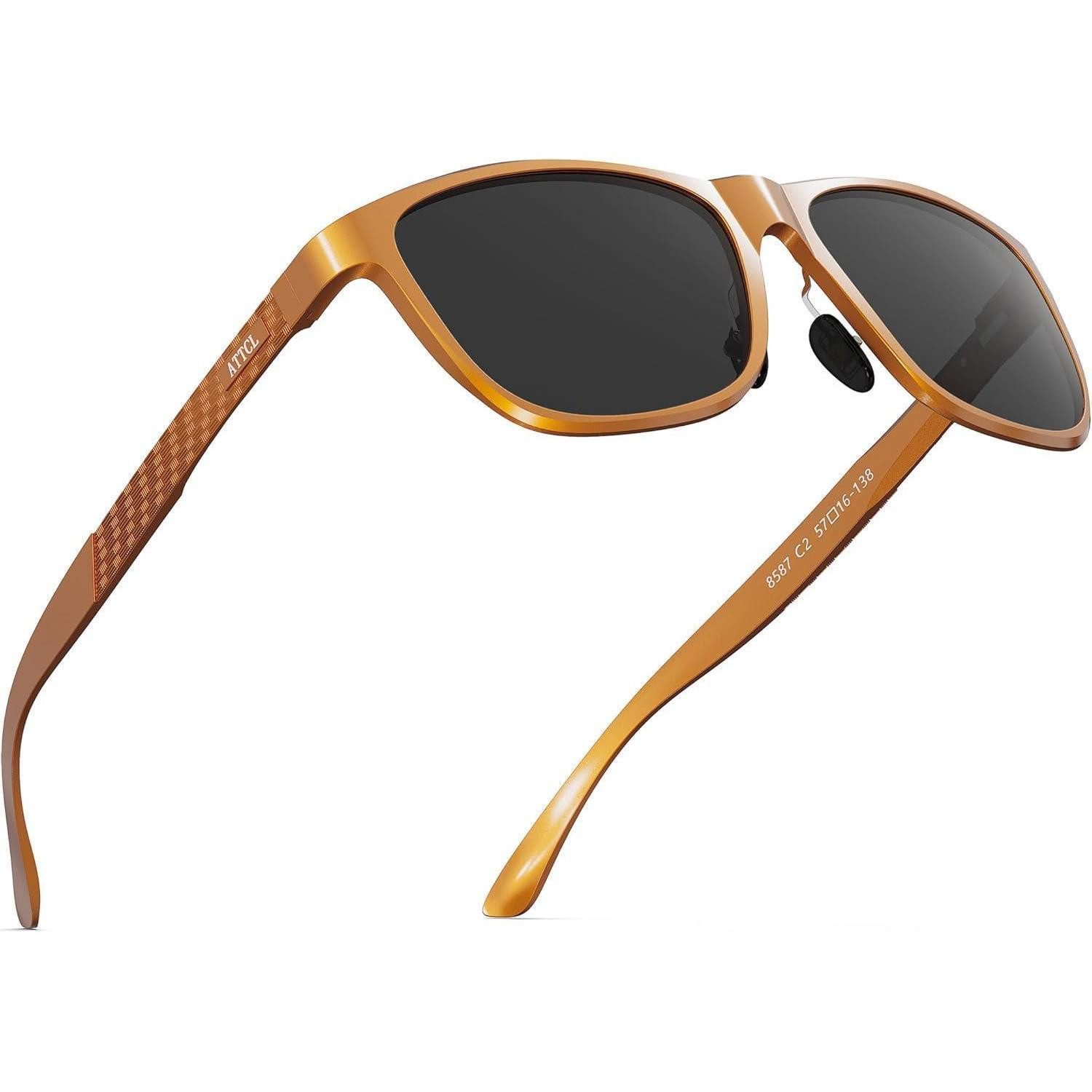 LuxusKollektion Retrosonnenbrille Sonnenbrille Herren M 8587-orange Rahmen Grau Linse Non-verspiegelt