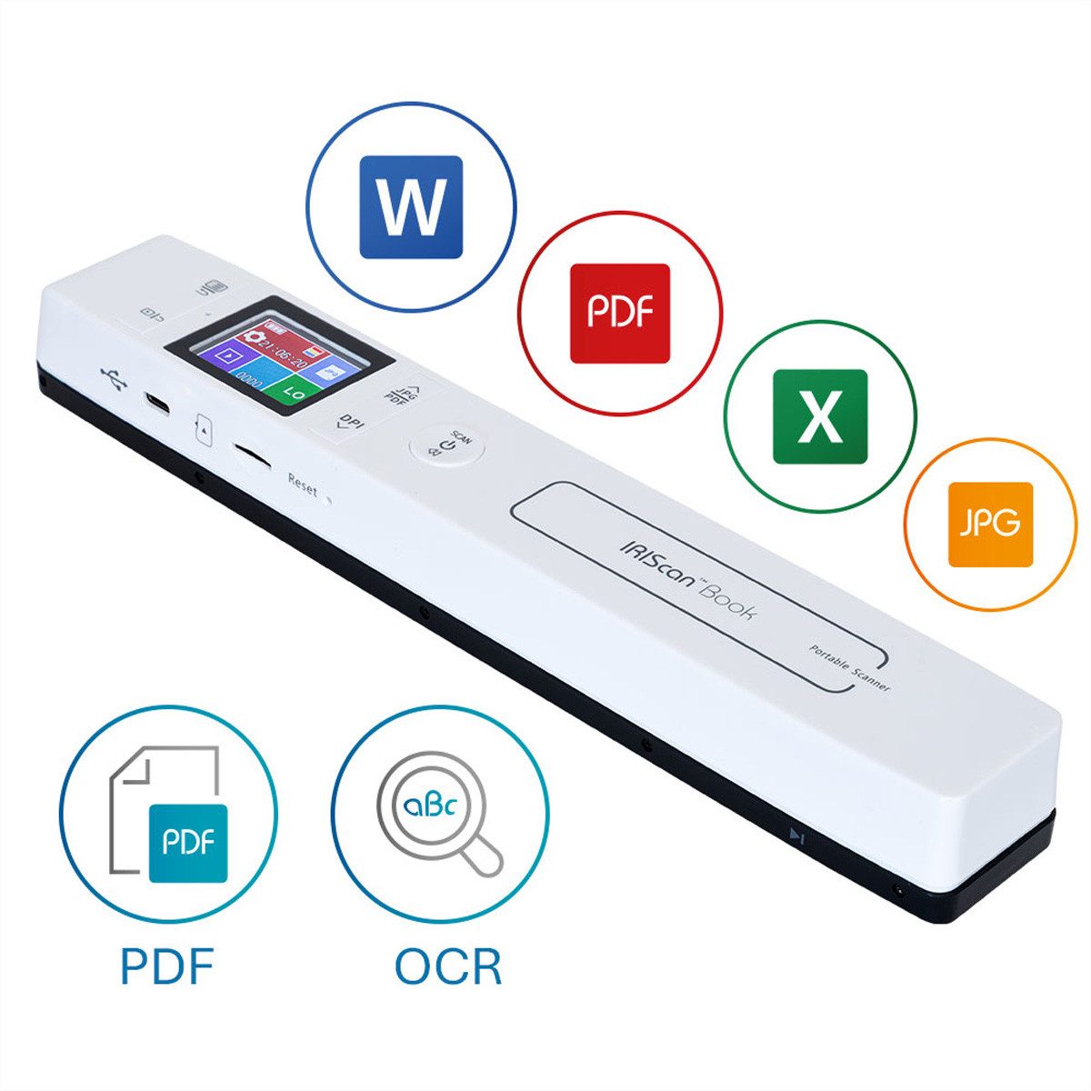 Iris by Canon IRIScan Book 7 Handheld-Scanner Scanner, (Dokumenten- und Buchscanner, 464669)