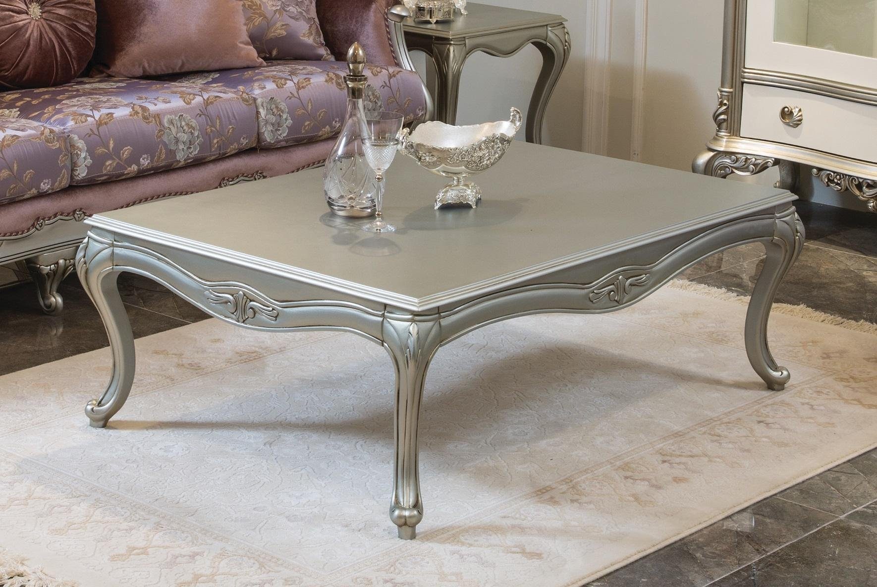 Tisch Luxus Luxus Tisch Beistelltisch, Couchtisch JVmoebel Beistelltisch Klassische Klassische Couchtische Couchtisch Couchtisch Couchtische Silberner Silberner