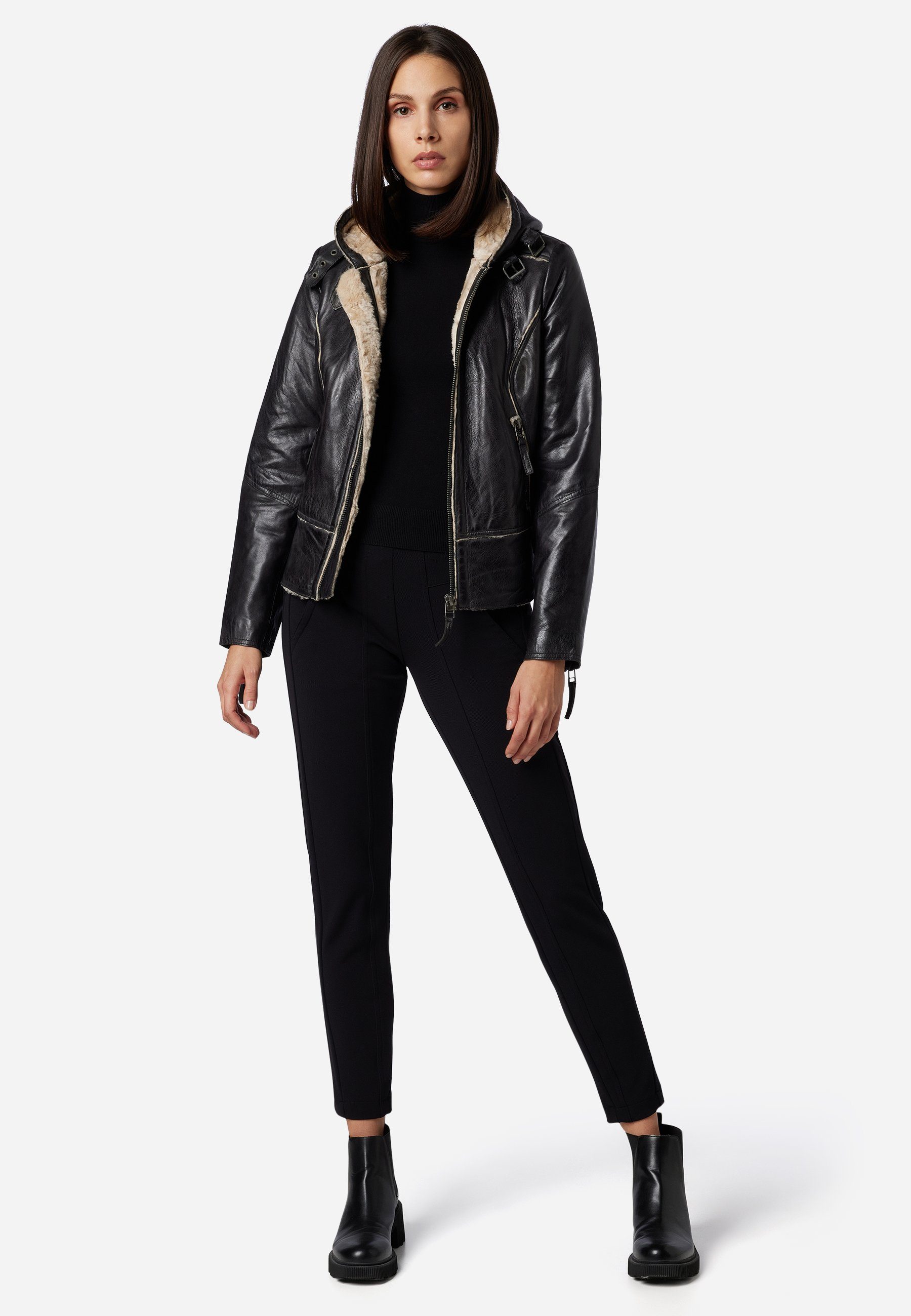 RICANO Lederjacke Jule Lederjacke im Biker-Stil günstig online kaufen