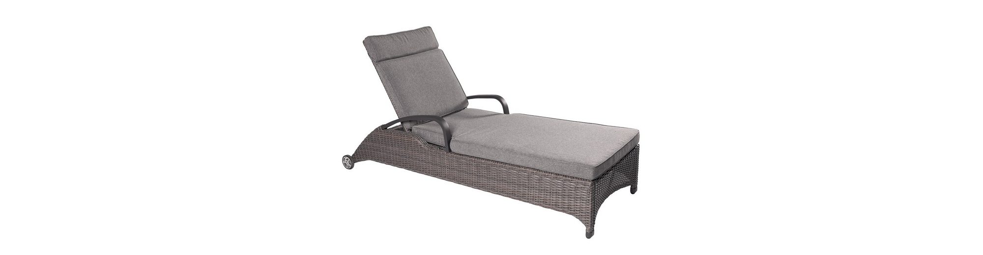 LC Garden Doppelliege »LC Garden »Komido« Liege omega braun 203x68x50cm