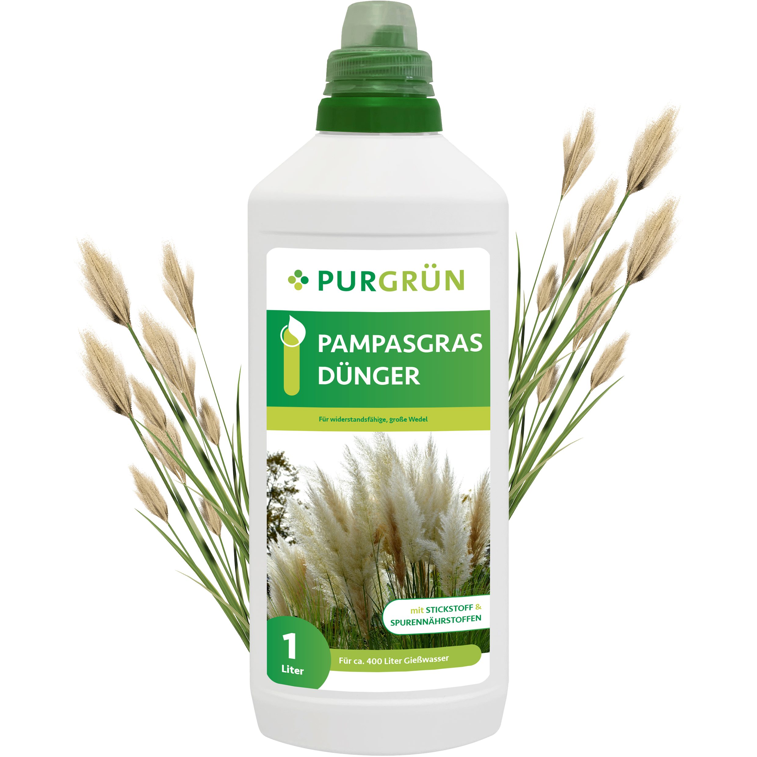 Purgrün Universaldünger Purgrün Pampasgras Dünger, NPK 10+4+6, für