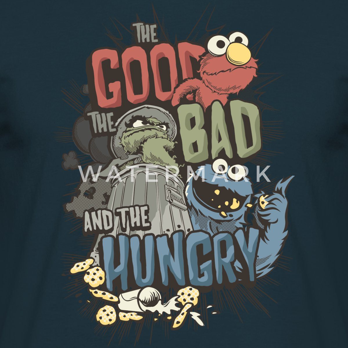 Spreadshirt T-Shirt Sesamstraße Halunken Elmo Oscar günstig online kaufen