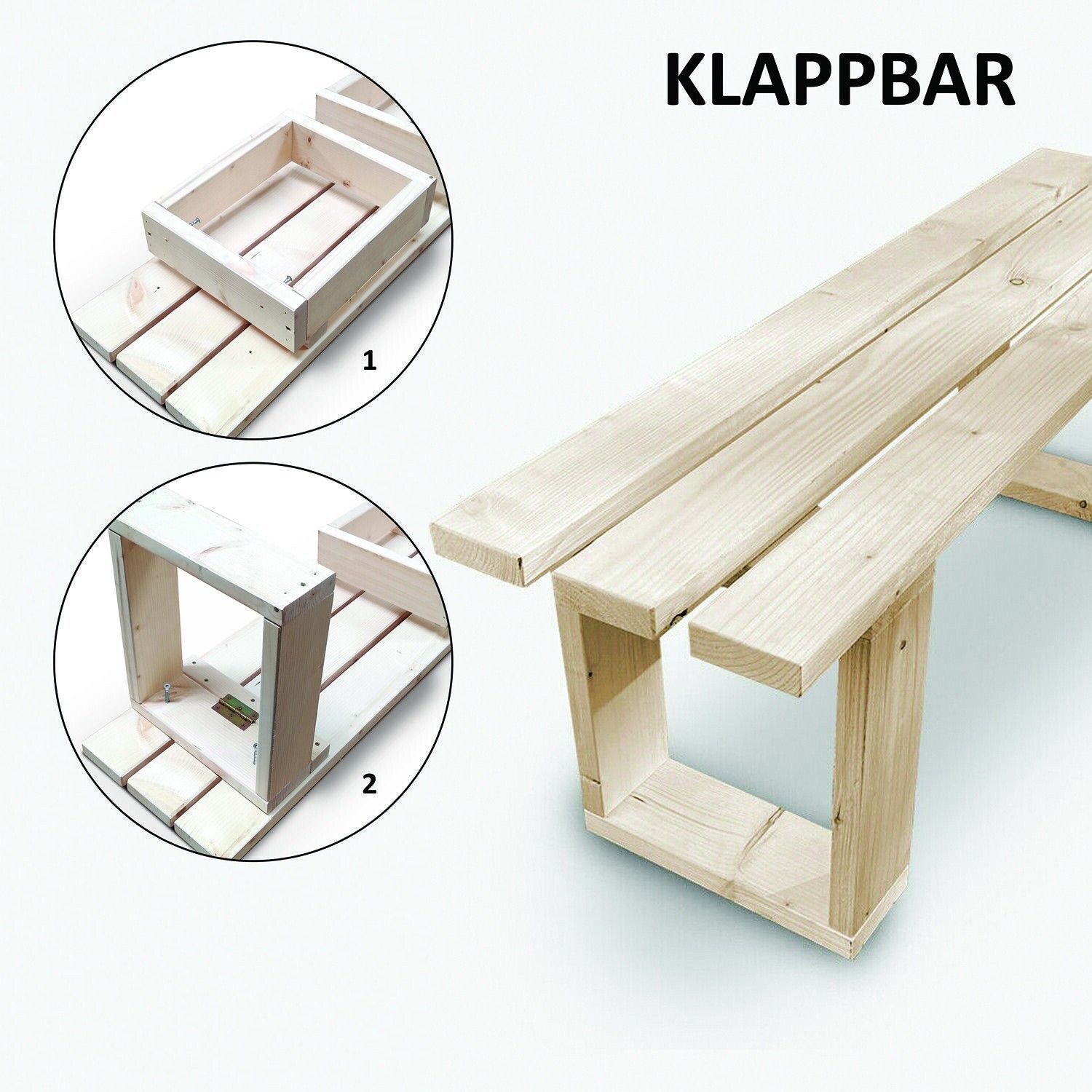 Sitzbank Holzbank Sitzbank Massivholz 110cm Küchenbank Gartenbank typ2