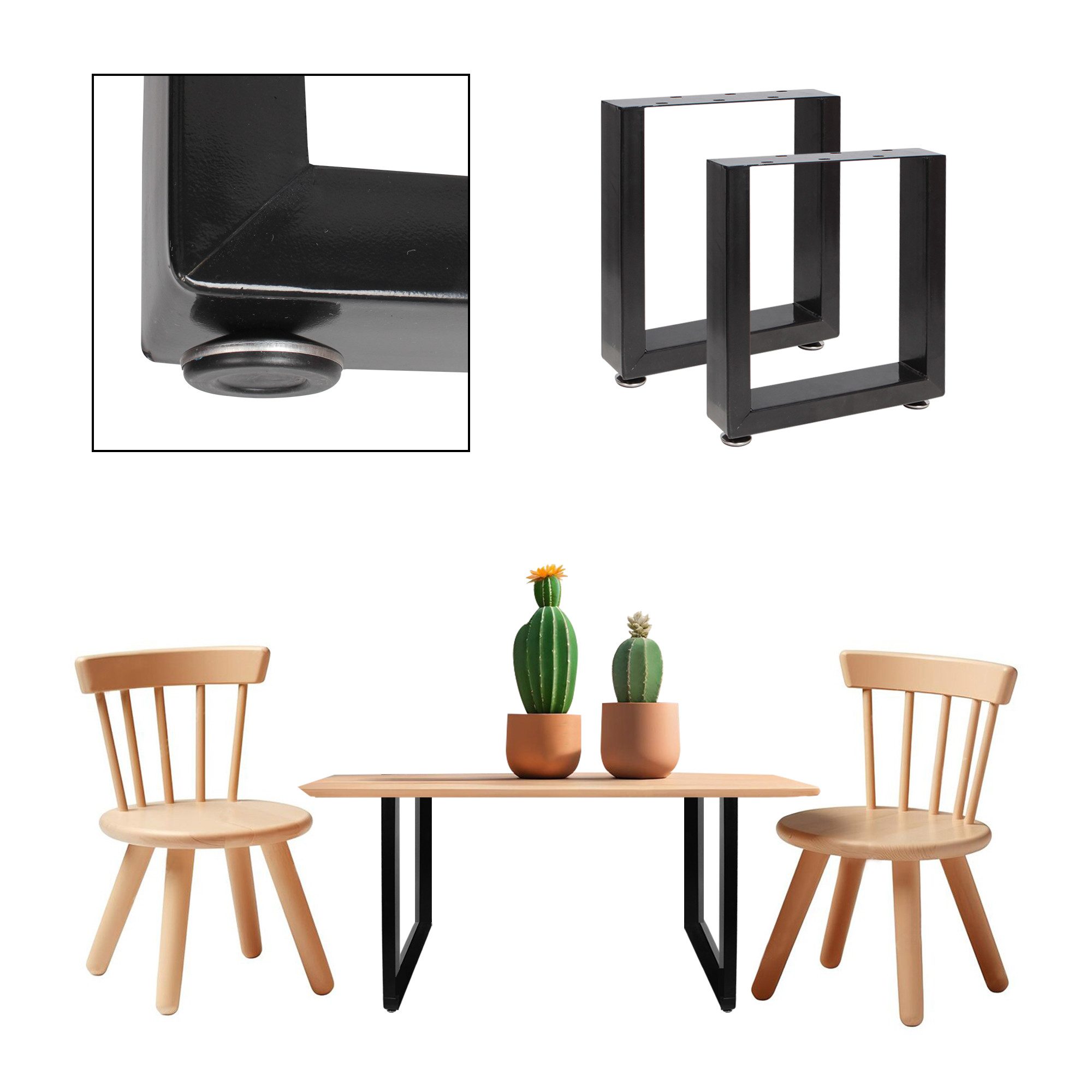 Thanaddo Tischbein Tischbein Möbelfüße Tischgestell Möbelbeine Bankkufen