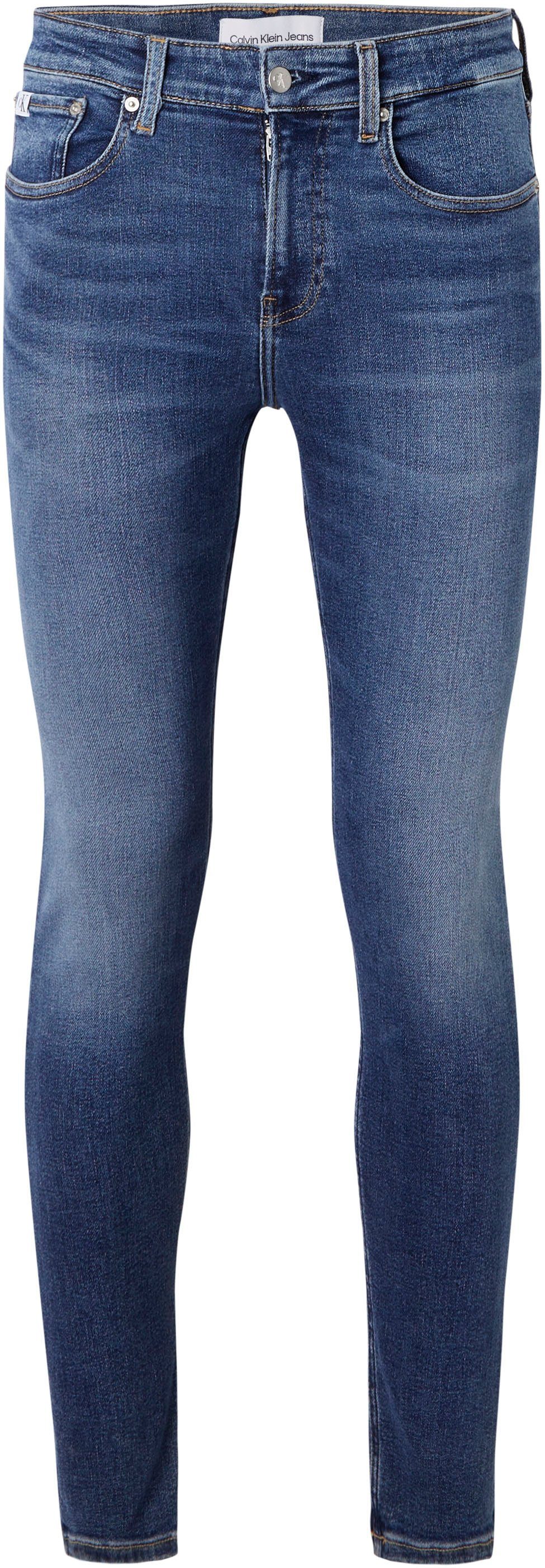 Calvin Denim Skinny-fit-Jeans Klein im Jeans Dark 5-Pocket-Stil
