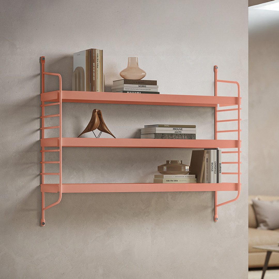 skølm Wandregal Mimir mit 3 höhenverstellbaren Regalböden, Terrakotta, Meta günstig online kaufen