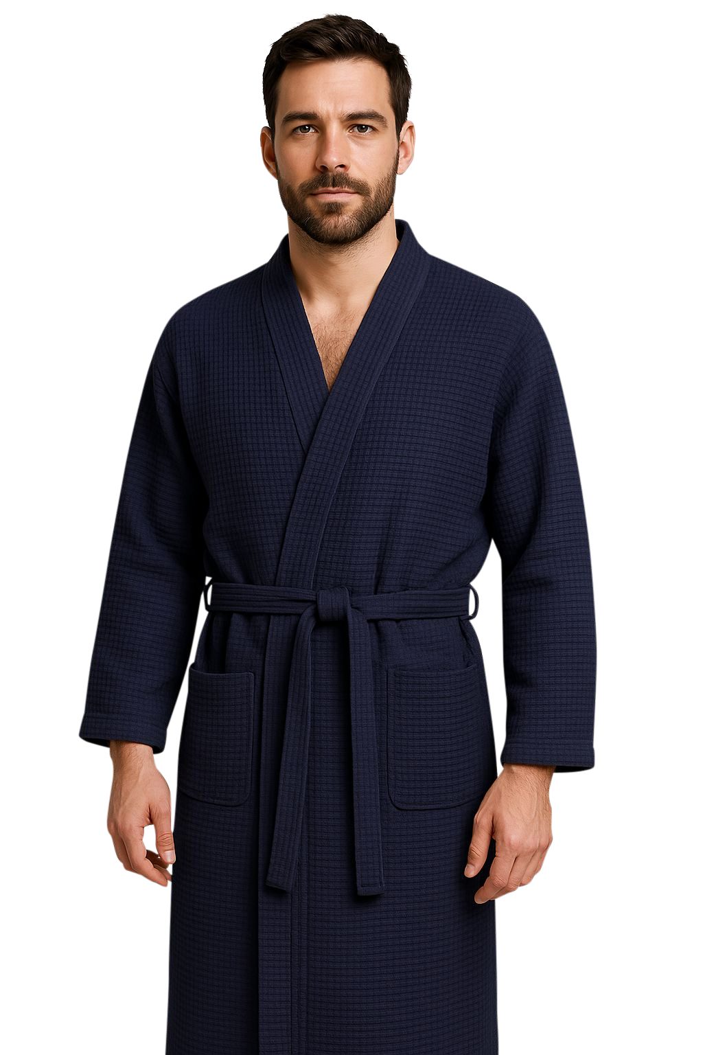 Badekönig Herrenbademantel Badekönig Waffelpique Bademantel aus 100% Baumwo günstig online kaufen