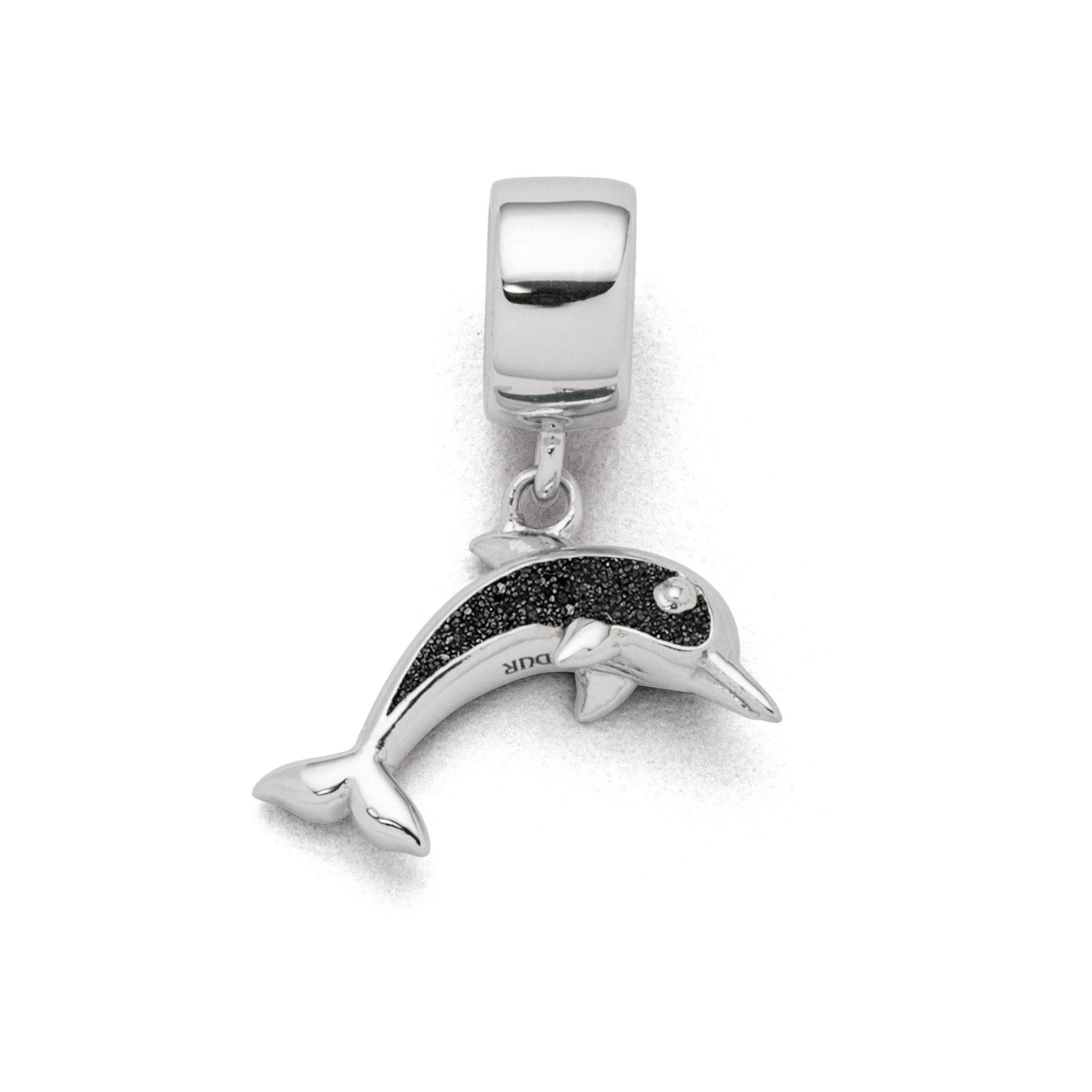 Bead DUR Schmuck: Charm "Delfin" mit Lavasand F287