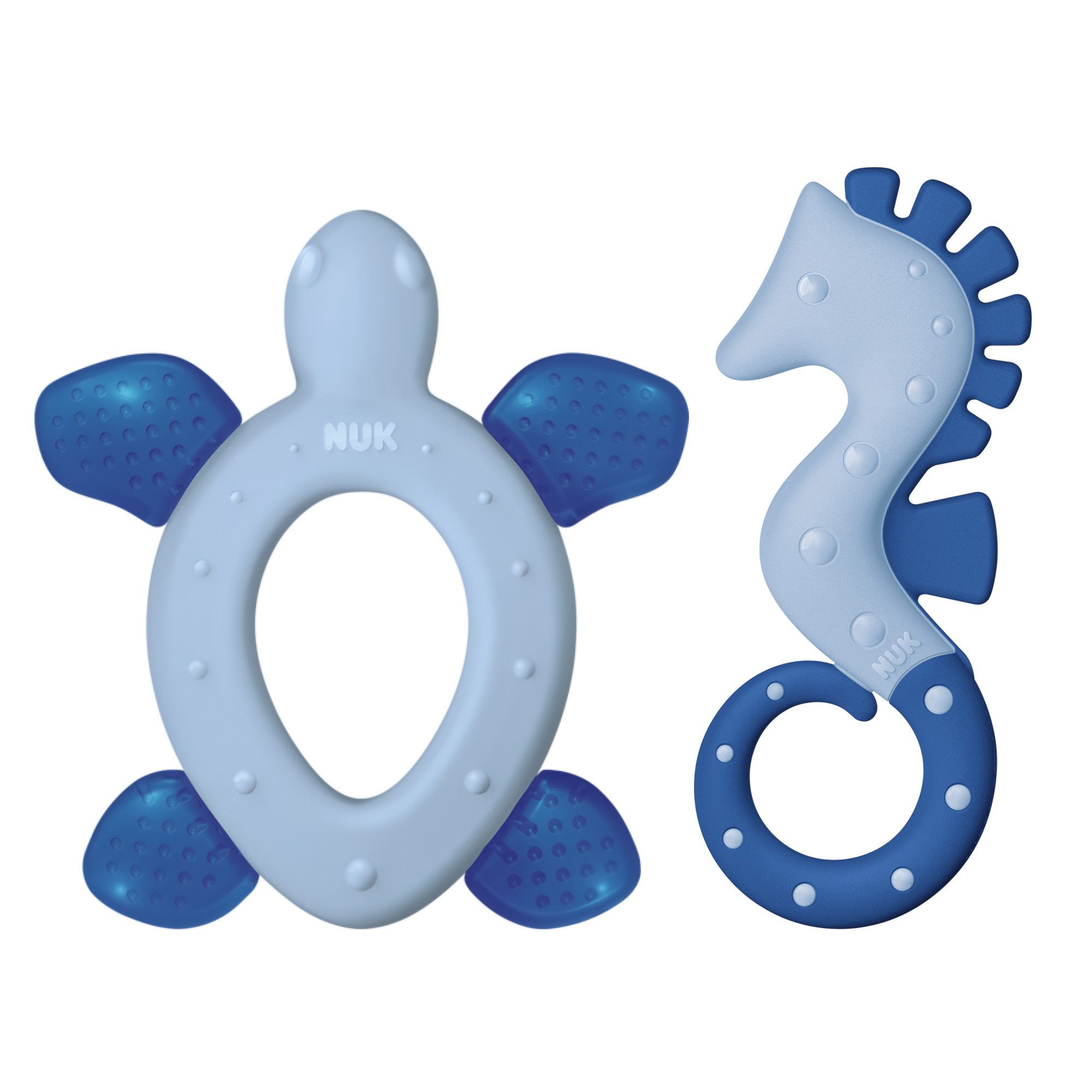 NUK Beißring NUK baby Beißring Vorteilset Kühlbeißring + Seepferdchen ab3M