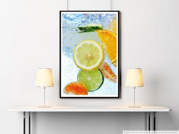 Sinus Art Poster 60x90cm Food-Fotografie Poster Zitrusfrüchte im Wasser
