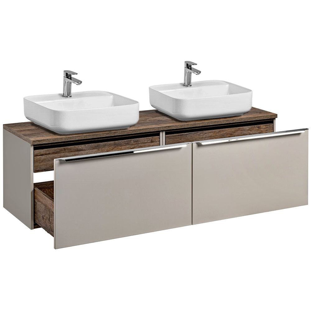 Lomadox Badmöbel-Set PUEBLA-56-TAUPE, (Spar-Set, 5-St), taupe günstig online kaufen