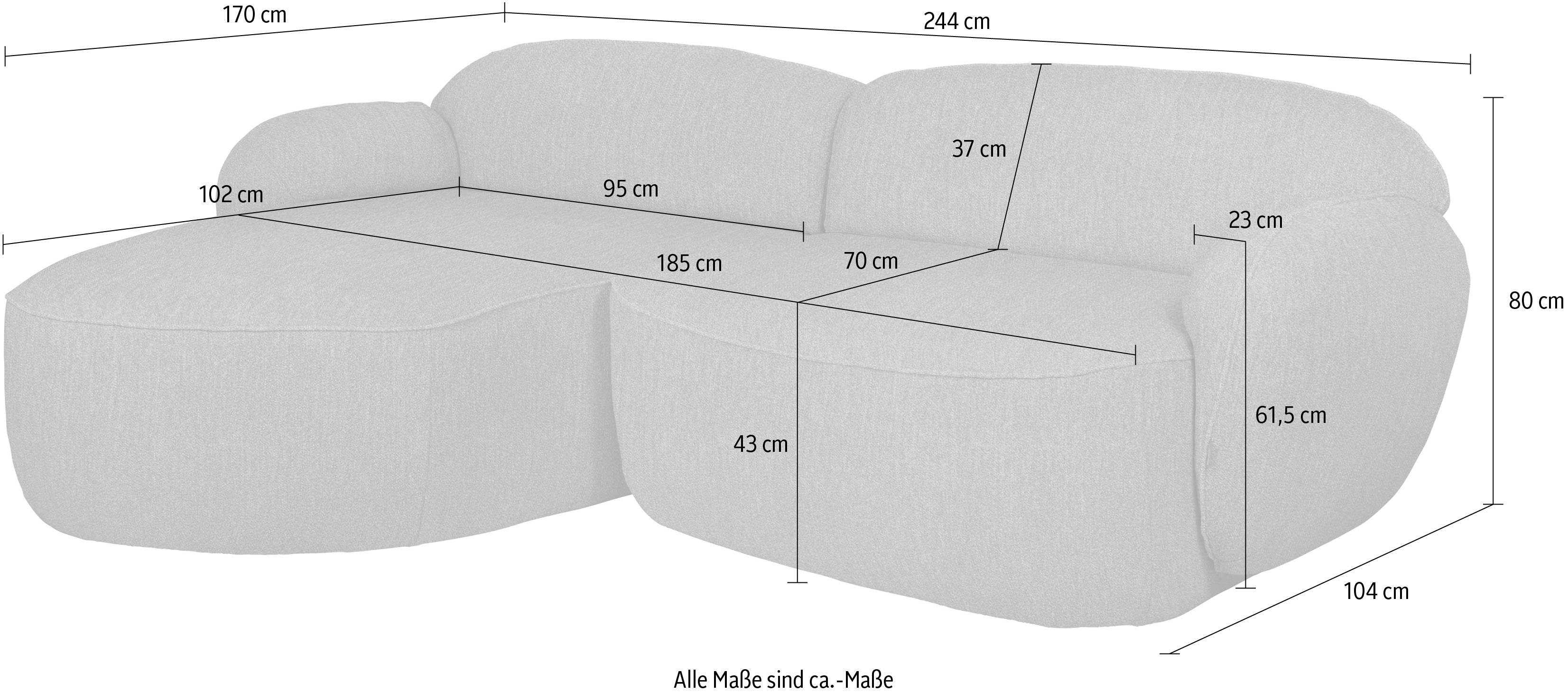 furninova Ecksofa Bubble, komfortabel durch skandinavischen im Design Memoryschaum