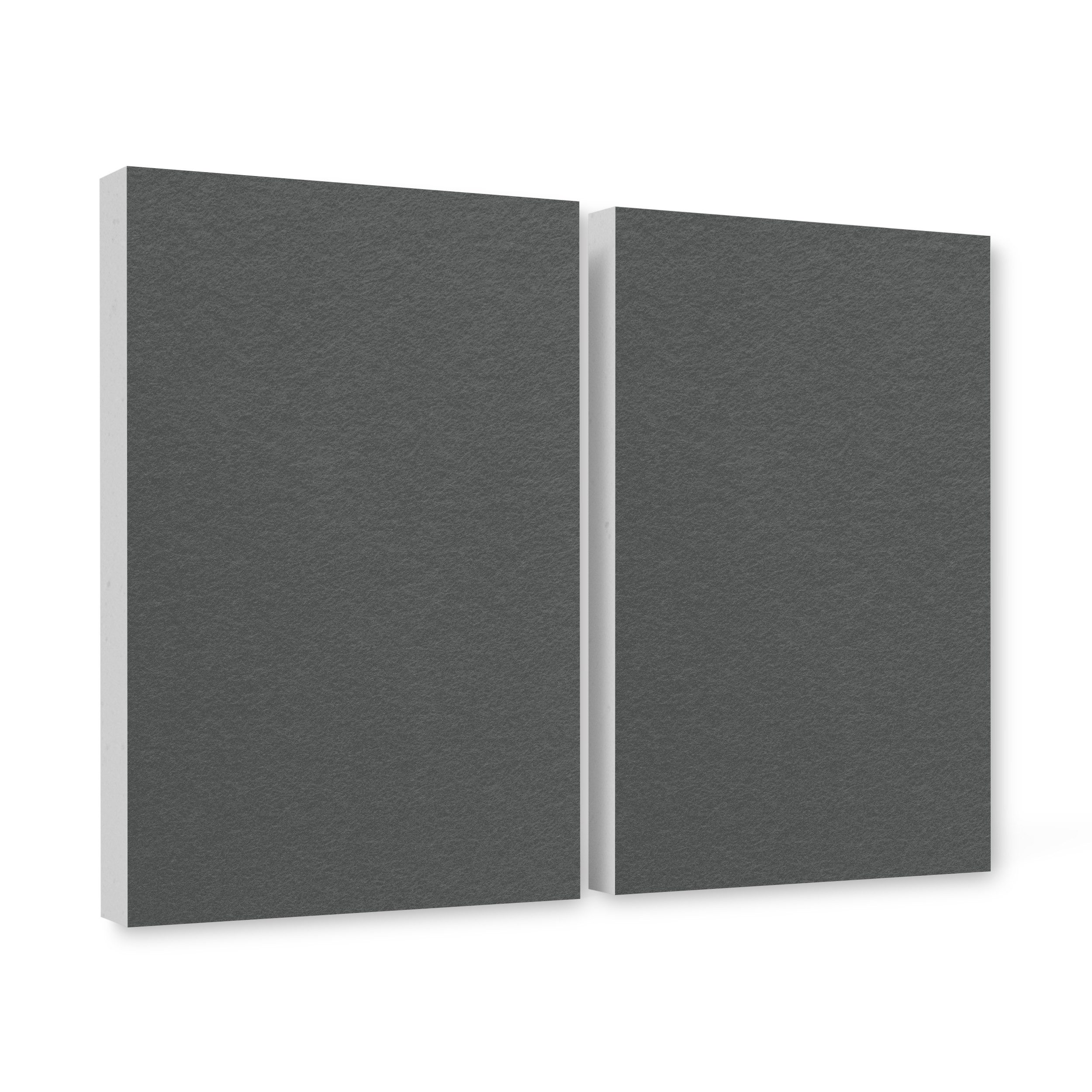 platino24 Akustikplatte 2er Set Rechtecke aus Basotect ® G+ mit Akustikfilz 825x550x50mm