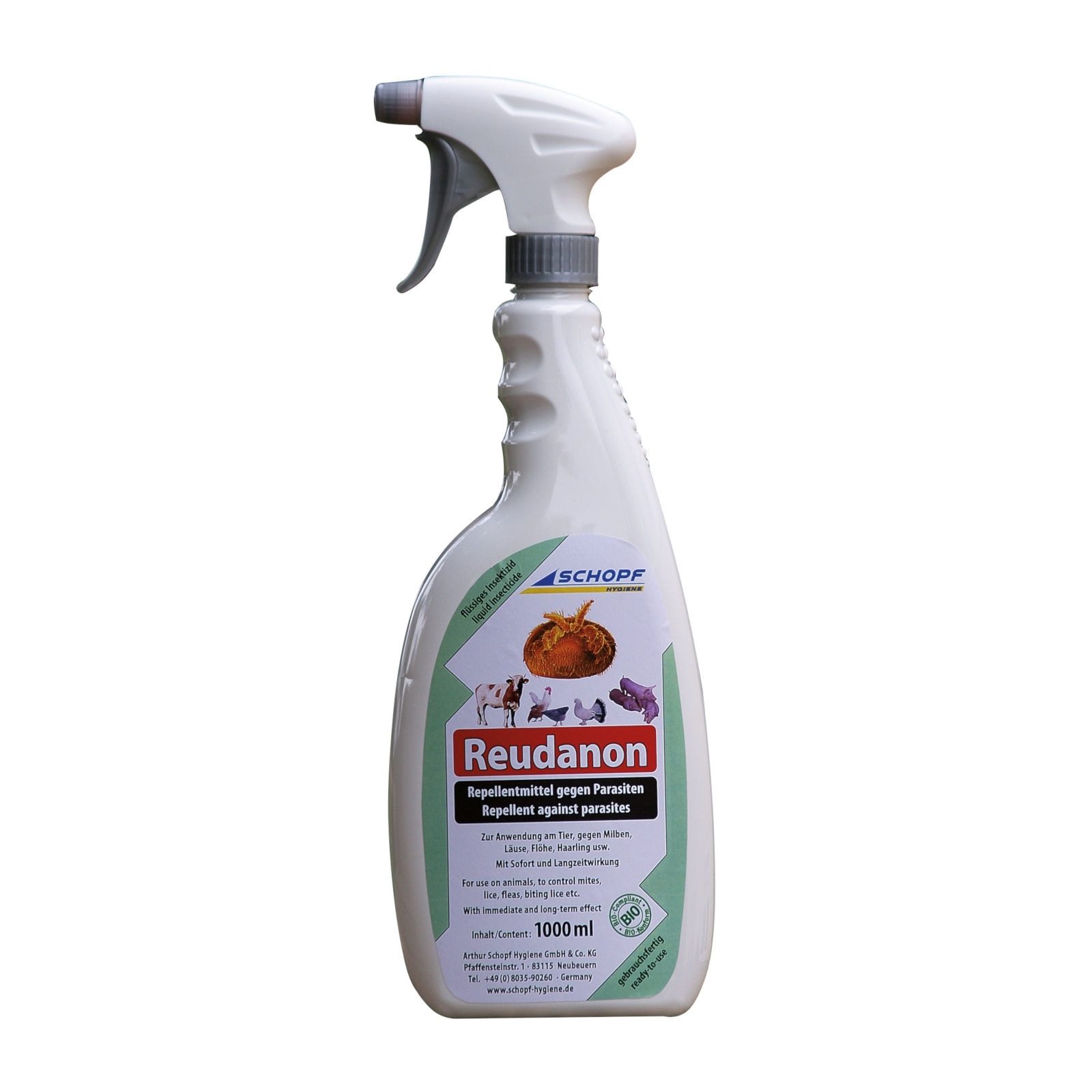 Schopf Insektenspray Reudanon, biologische Ungezieferbekämpfung, 1 Liter, 1 l, 1000 ml