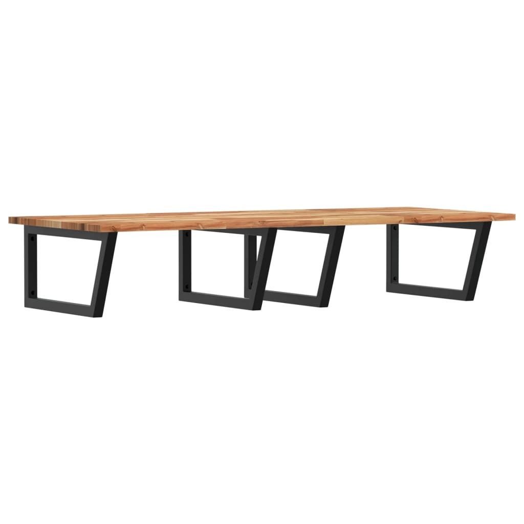 vidaXL Badezimmerspiegelschrank Waschbeckenregal Wandmontage Stahl und nholz (1-St)